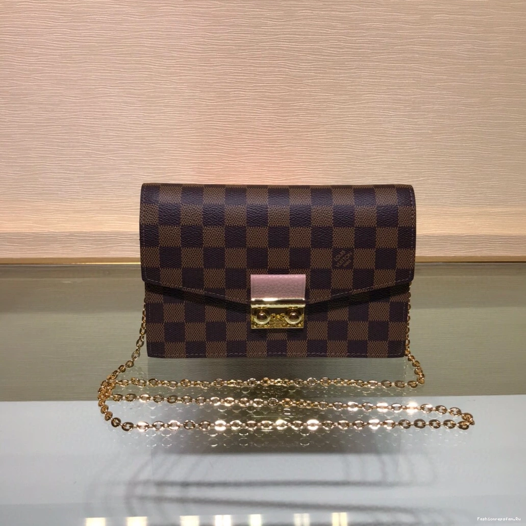 FS CHEAP LOUIS CROISETTE CHAIN WALLET VUITTON 0714